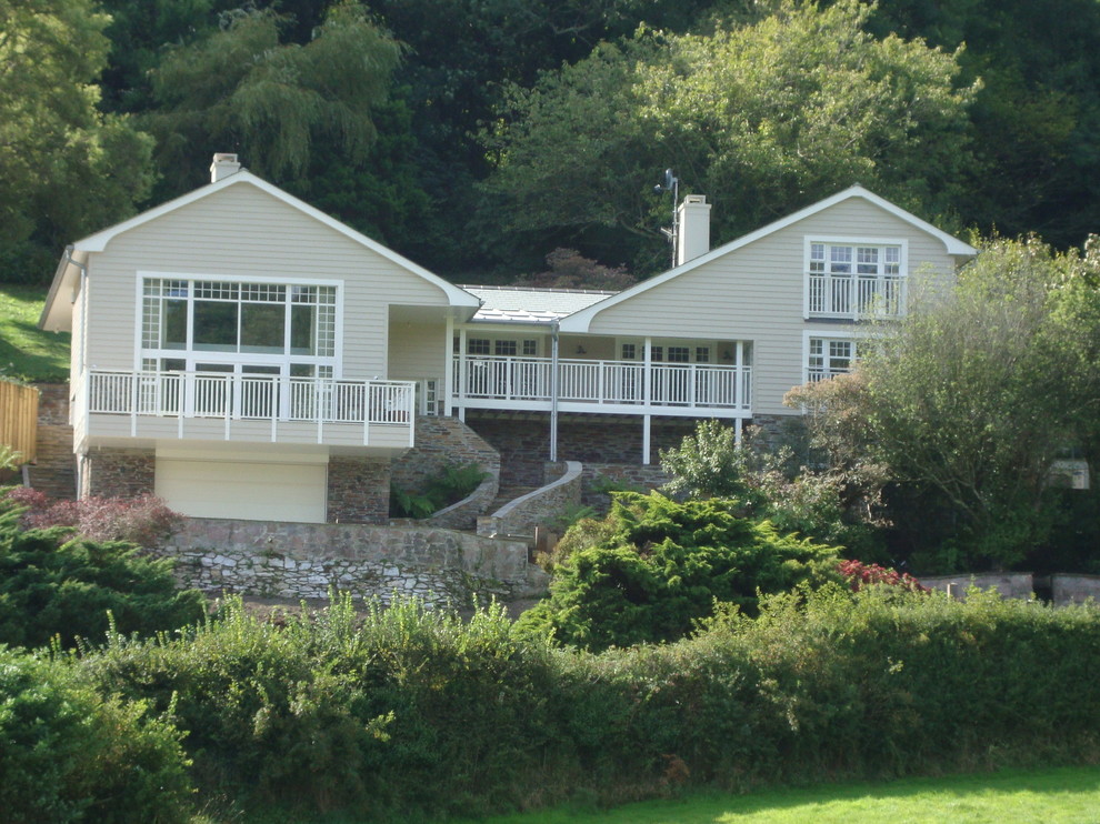 This is an example of a beach style house exterior in Devon.