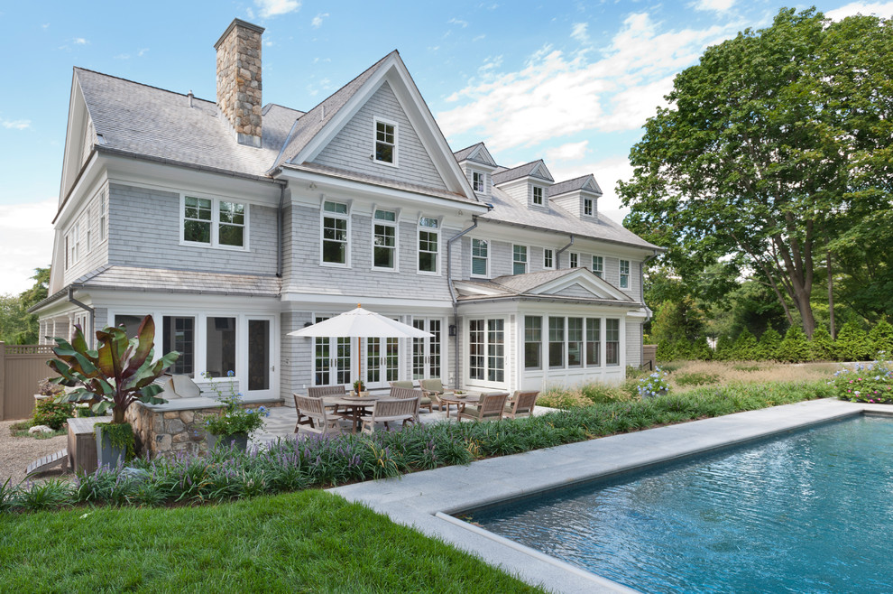 Nantucket Shingle Style Beachside Home Transitional Exterior New