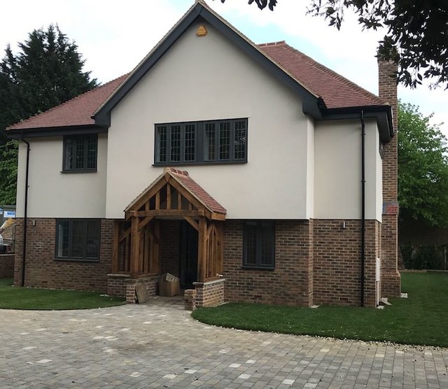 New Build, Ingatestone Modern House Exterior Essex by Boswell