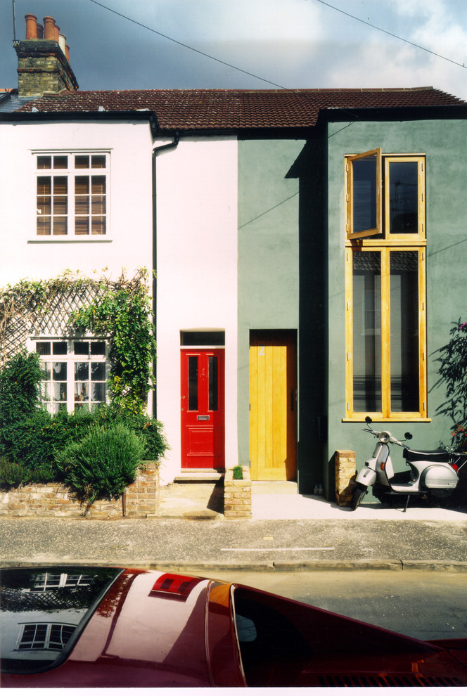Esempio della facciata di una casa piccola contemporanea