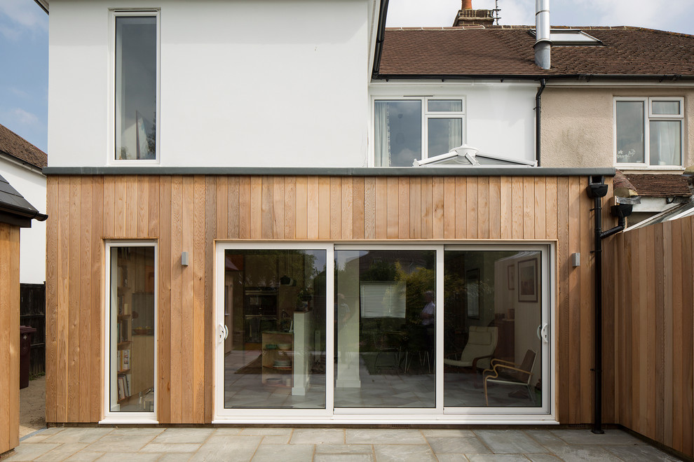Inspiration for a small contemporary exterior home remodel in Sussex