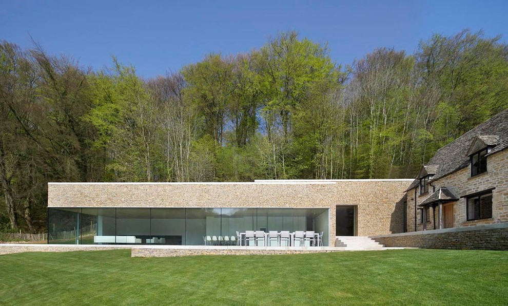 This is an example of a modern house exterior in Gloucestershire.