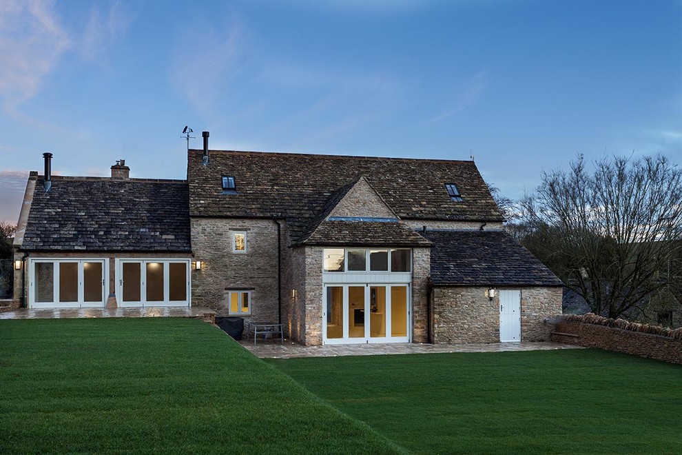 Design ideas for a contemporary house exterior in Gloucestershire.