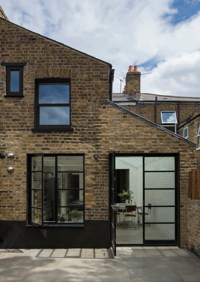 Contemporary brick house exterior in London.