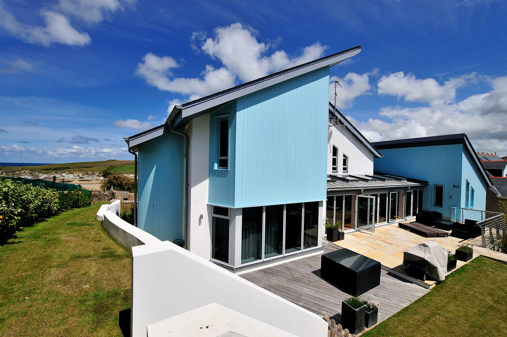 Beach style house exterior in Cornwall.