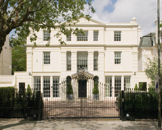Classic house exterior in London.