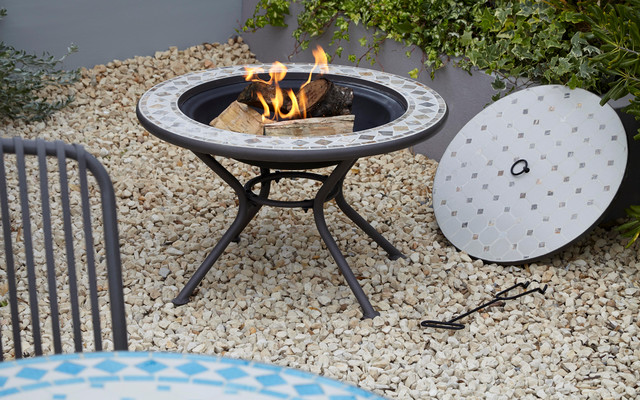 Silene Mosaic Metal Fire Pit Table, Mosaic Fire Pit Table