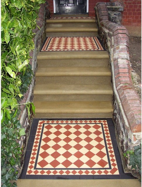 Victorian Style Pathway With Geometric Floor Tiles British Colonial Exterior West Midlands By Period Property Store Houzz