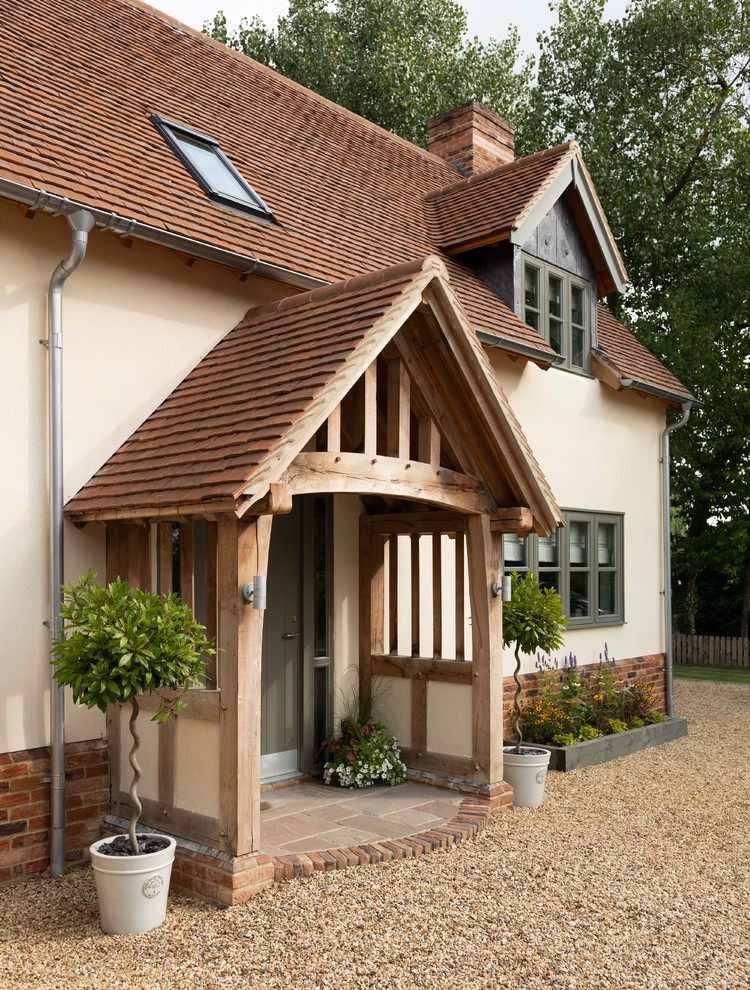 Example of a cottage exterior home design in West Midlands
