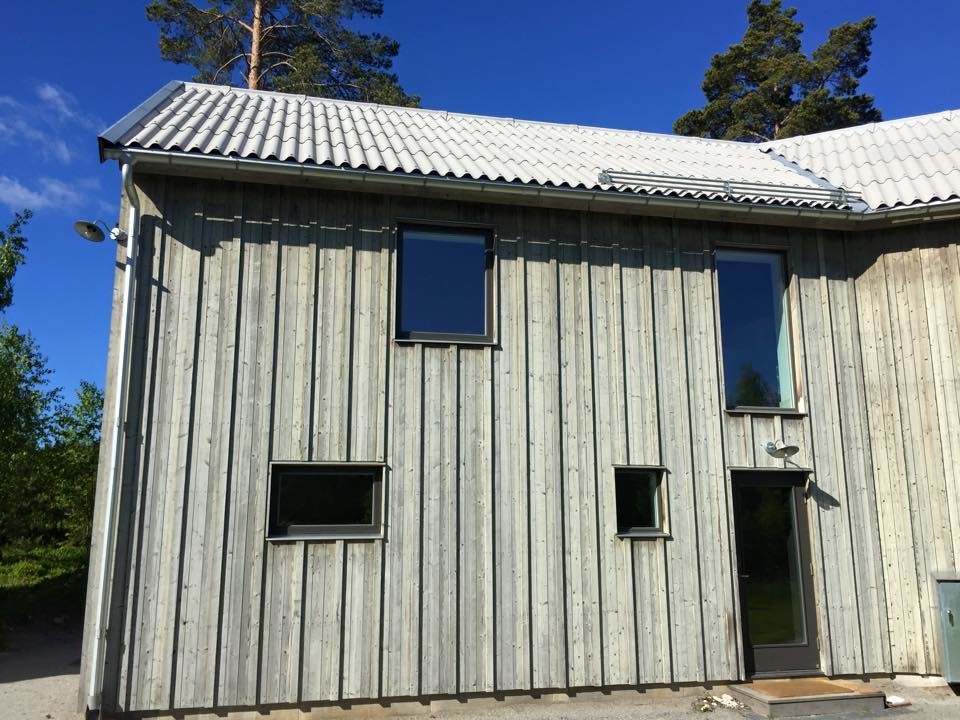 Photo of a scandi house exterior in Stockholm.