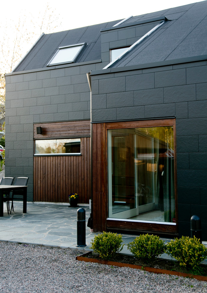 Contemporary house exterior in Stockholm.