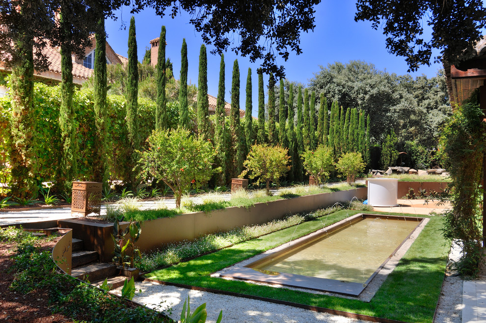 Traditional garden in Madrid.