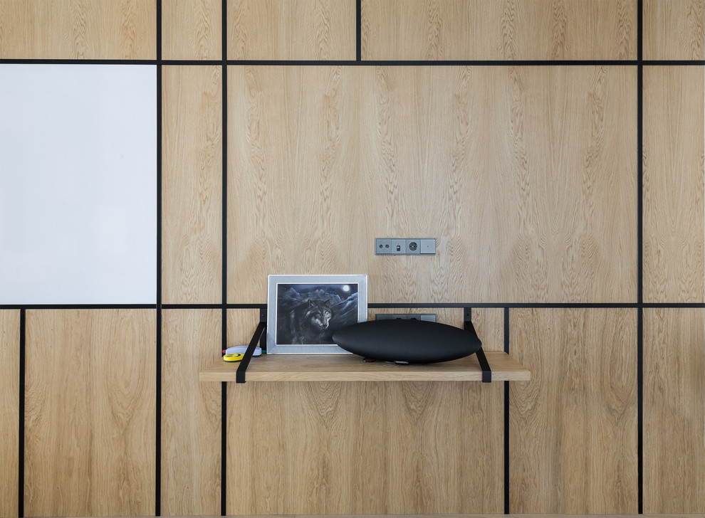Идея дизайна: кабинет среднего размера в современном стиле