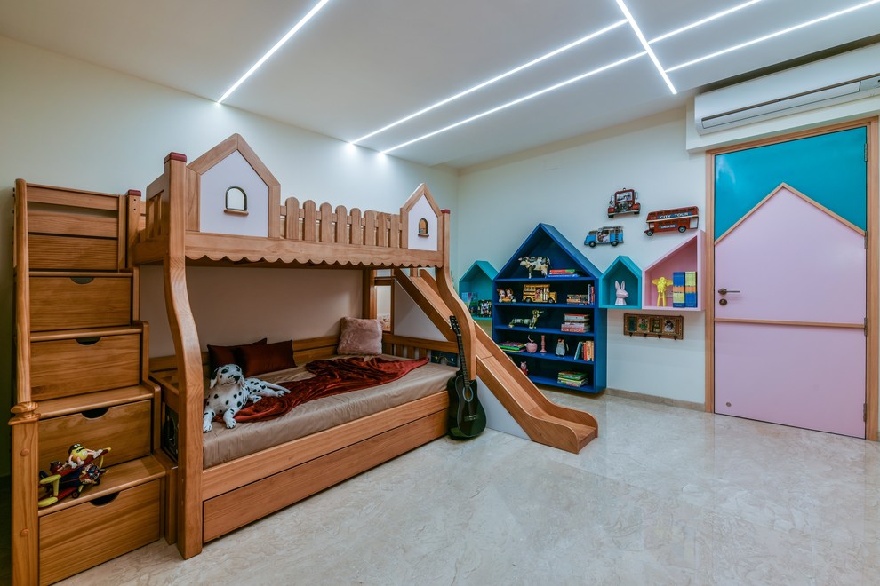 This is an example of a contemporary kids' bedroom in Mumbai.