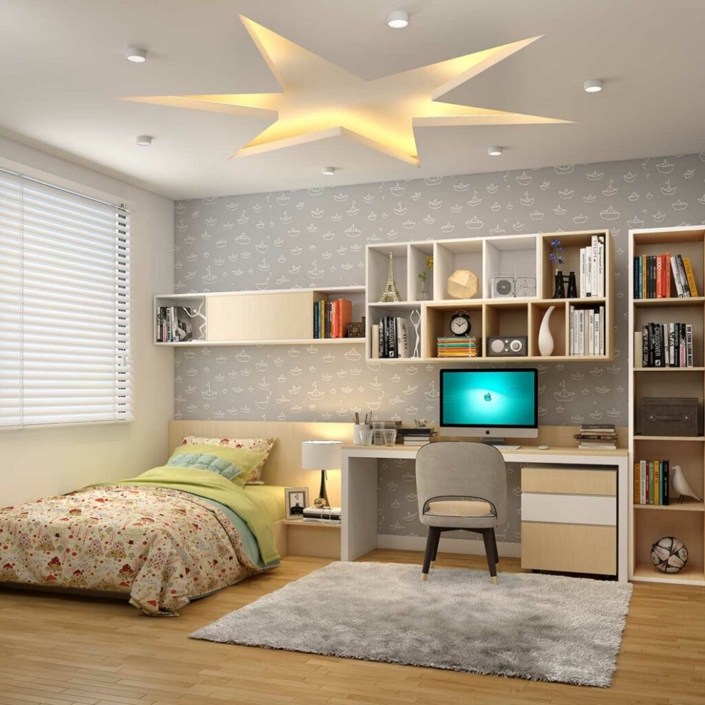 Example of a minimalist kids' room design in Chennai