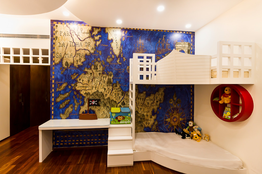 This is an example of a modern kids' bedroom in Bengaluru.