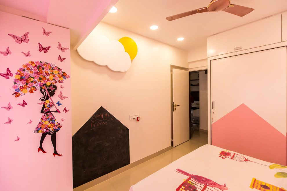 World-inspired kids' bedroom in Mumbai.