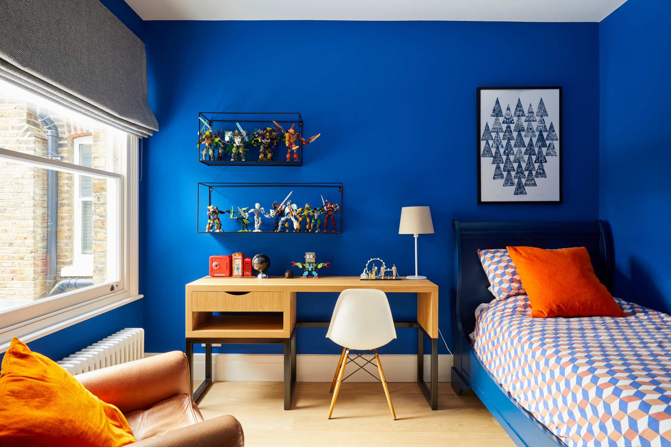 おしゃれな子供部屋 青い壁 の画像 75選 22年3月 Houzz ハウズ