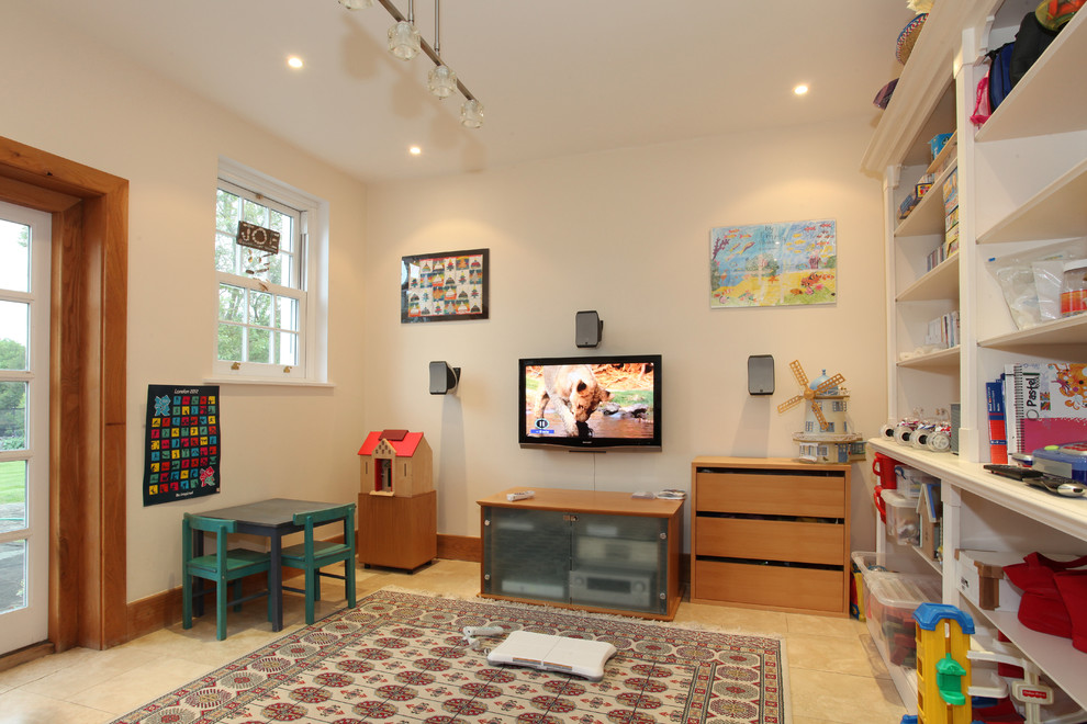 Inspiration for a cottage kids' room remodel in Surrey