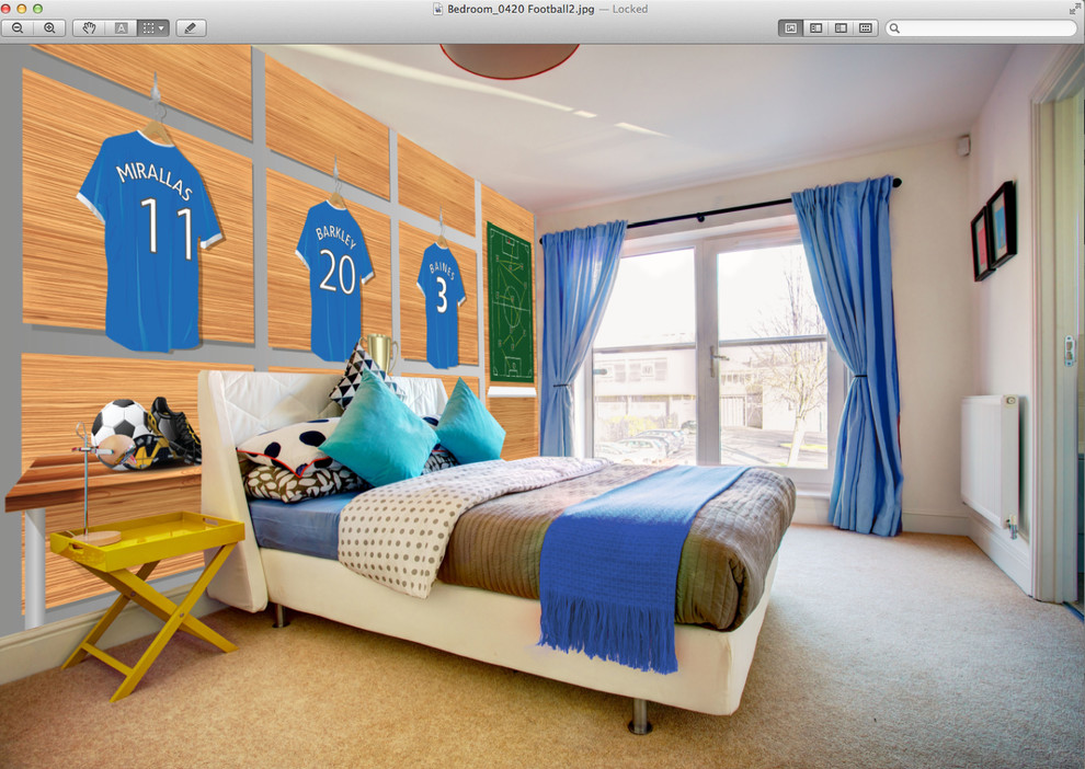 Inspiration for a medium sized contemporary kids' bedroom in Other.