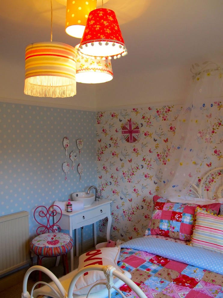 Traditional kids' bedroom in London.