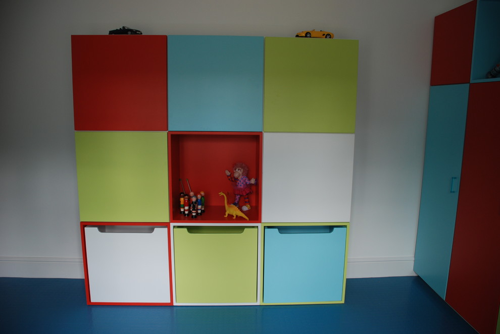 Contemporary kids' bedroom in Hertfordshire.