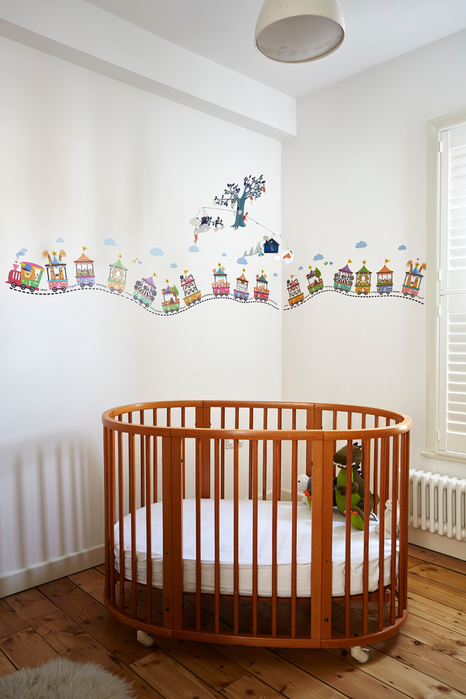 Inspiration for a large timeless nursery remodel in London