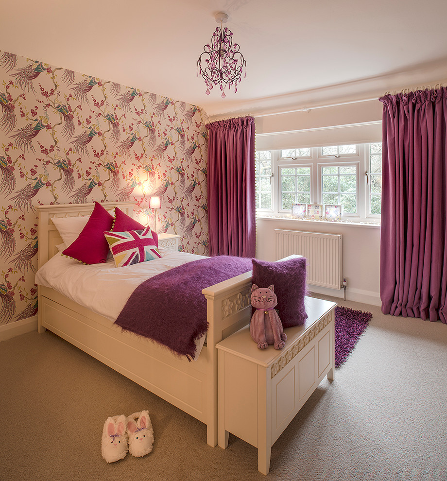 Contemporary kids' bedroom in Hampshire.