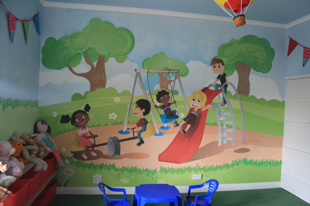 Example of a large eclectic kids' room design in Manchester