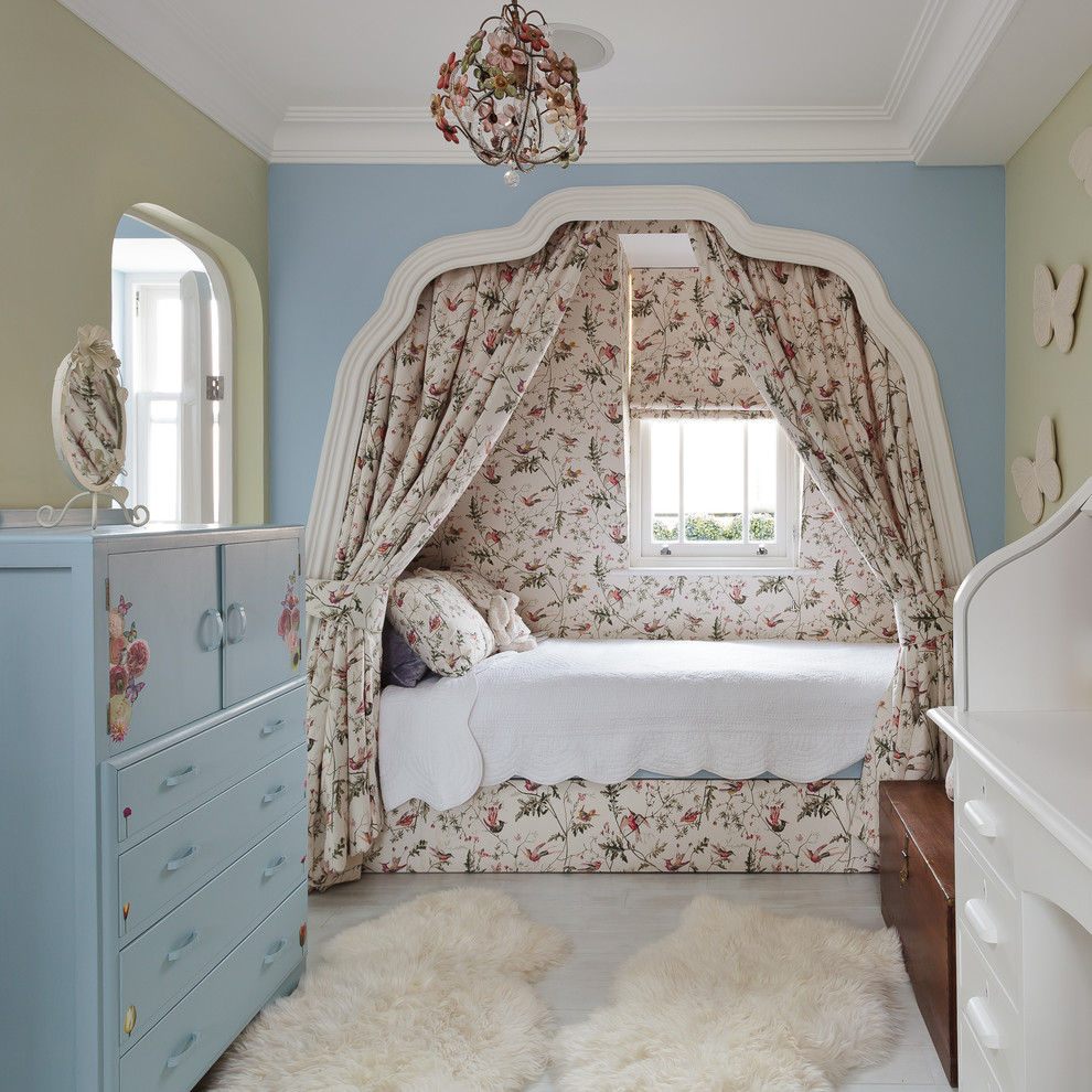 Shabby-chic style kids' bedroom in London.