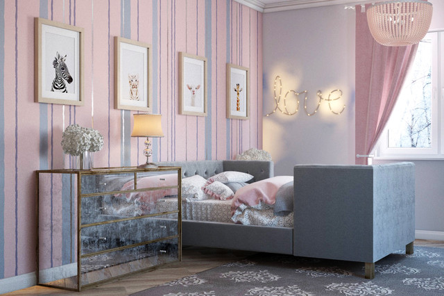 Pink and 2024 silver bedroom