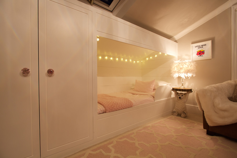 This is an example of a contemporary kids' bedroom in London.