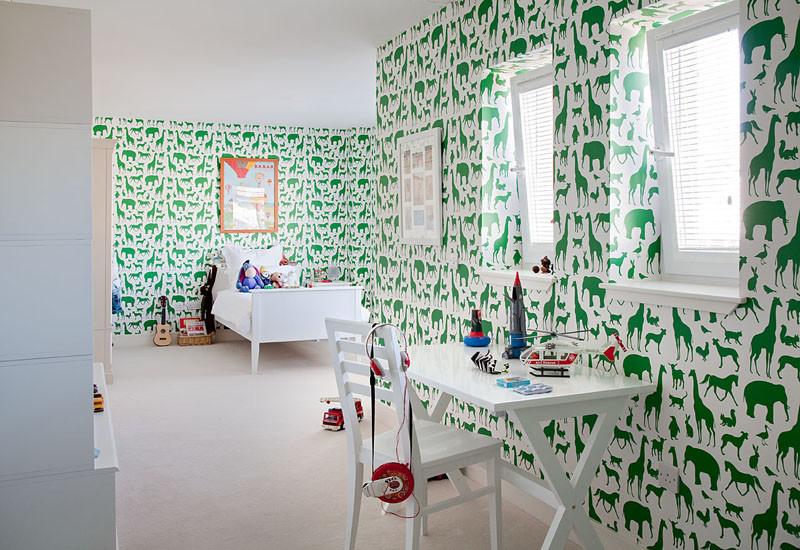 This is an example of a contemporary kids' bedroom in Edinburgh.