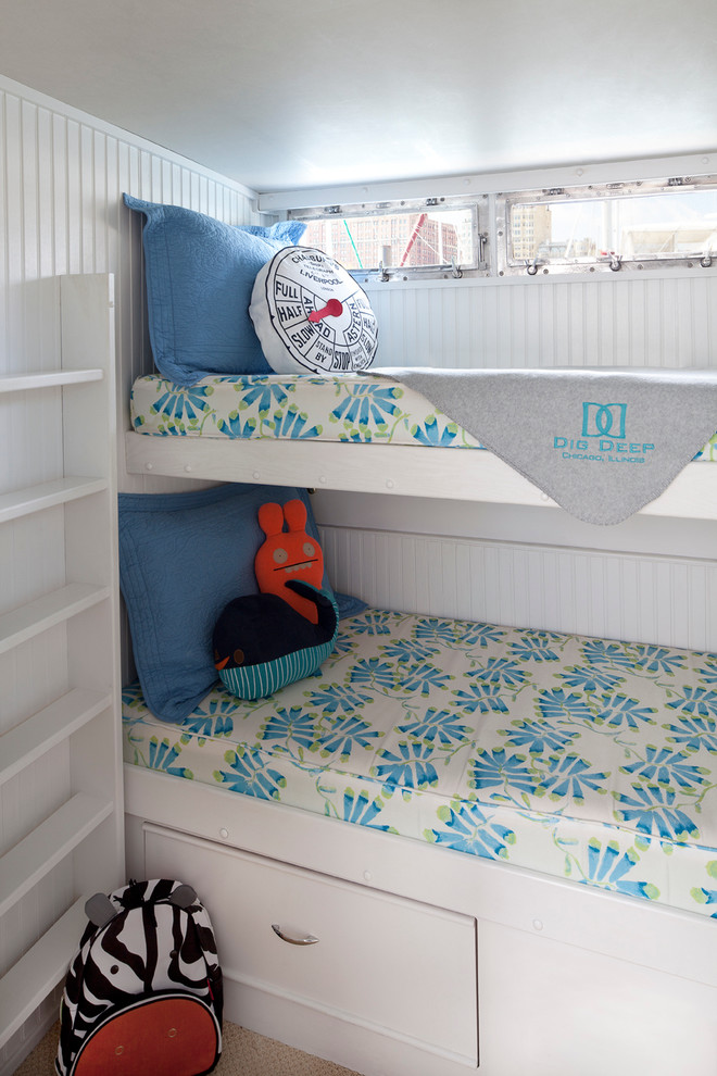 Idéer för ett modernt barnrum kombinerat med sovrum