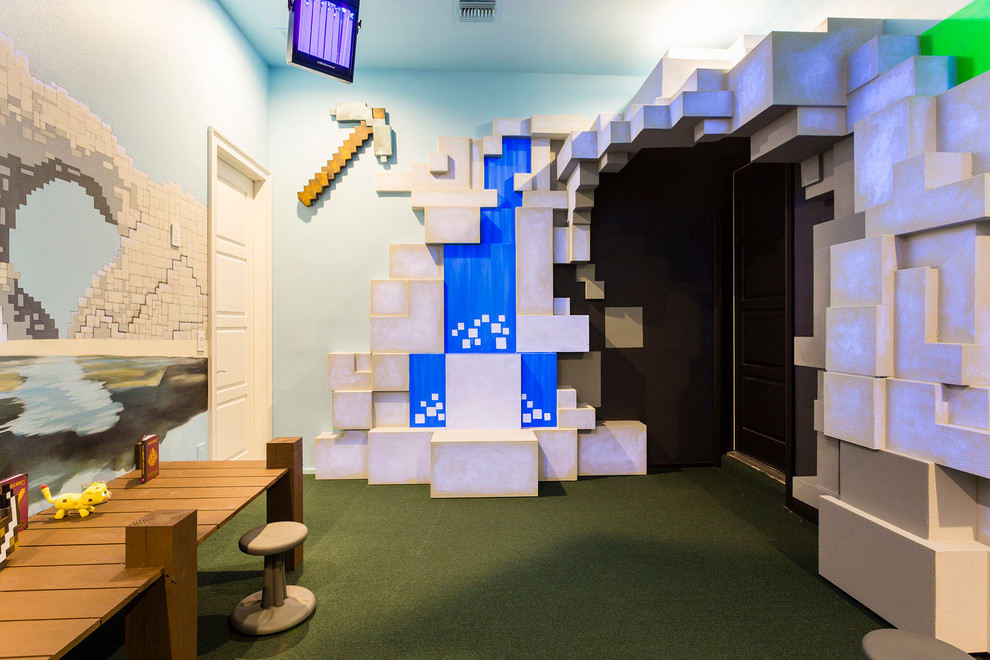 3D Minecraft Room - Modern - Kids - Orlando - by Louise Stapleton Interiors  | Houzz