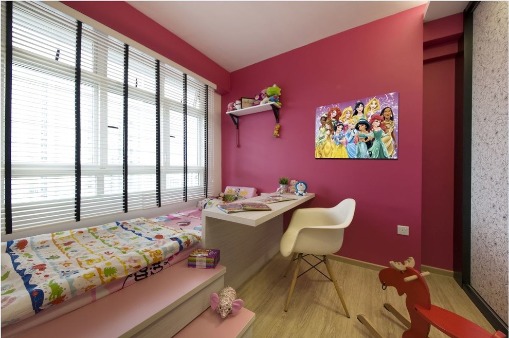 Exempel på ett minimalistiskt barnrum