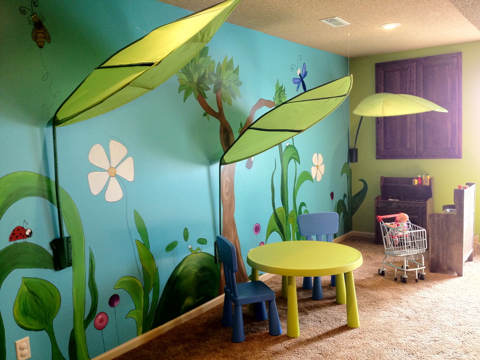 Example of a minimalist kids' room design in Kansas City