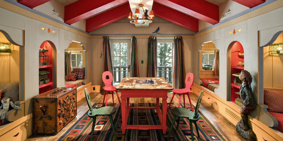 This is an example of a rustic playroom in San Francisco.