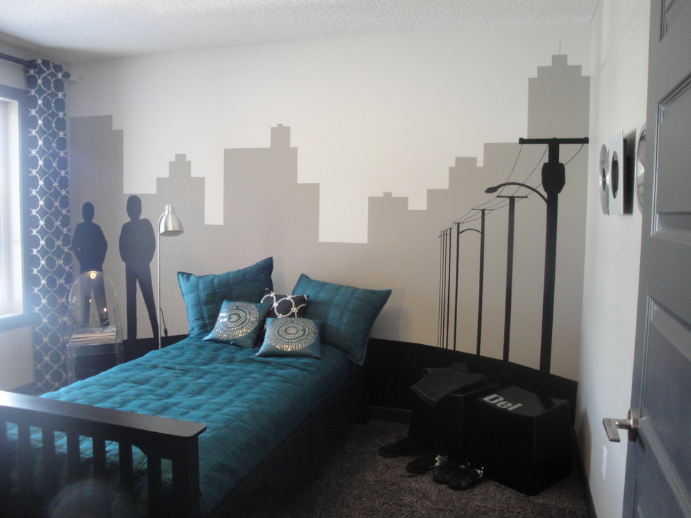 Photo of a contemporary kids' bedroom in Edmonton.