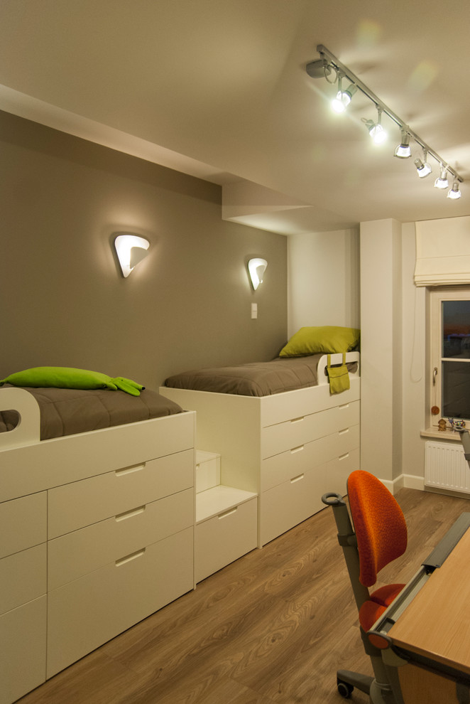 Inspiration for a contemporary kids' bedroom remodel in Other