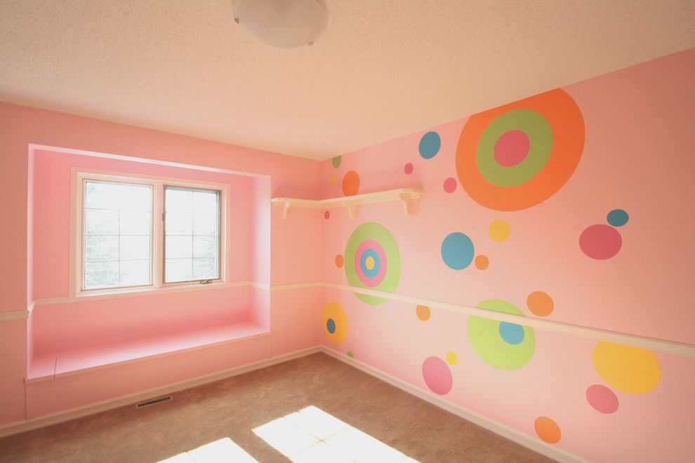 Photo of an eclectic kids' bedroom in Edmonton.