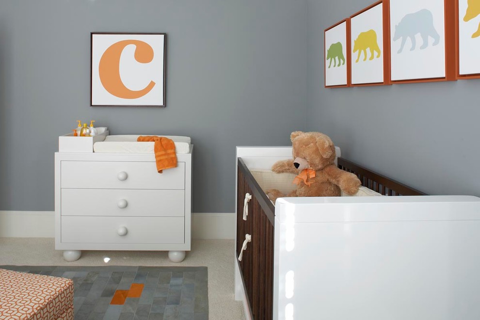 Example of a minimalist kids' room design in New York