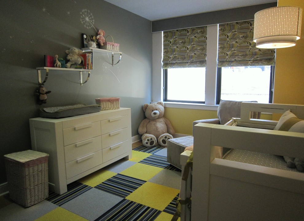 Example of a minimalist kids' room design in Philadelphia
