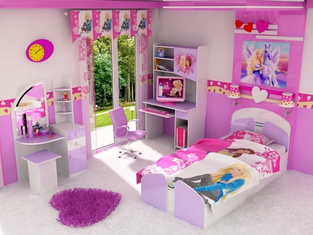 barbie kids room - Classique - Chambre d'Enfant - New York | Houzz