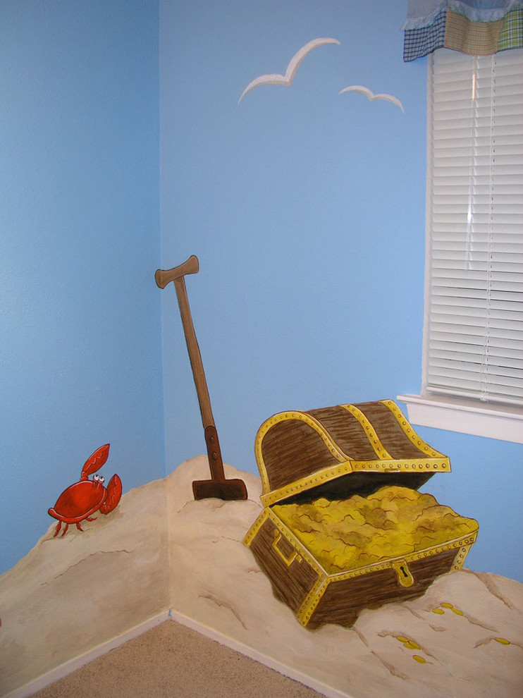 This is an example of an eclectic kids' bedroom in Dallas.