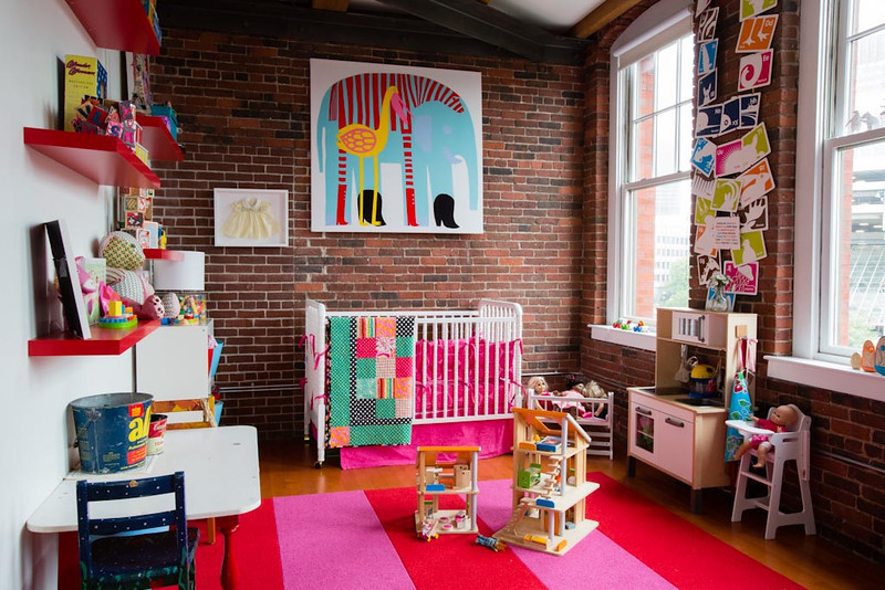 Inspiration for a contemporary kids' bedroom in Boston.