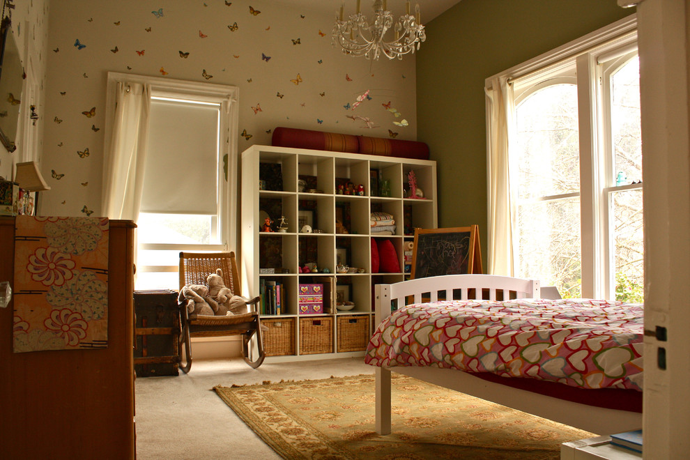 Inspiration for an eclectic kids' bedroom for girls in San Francisco.