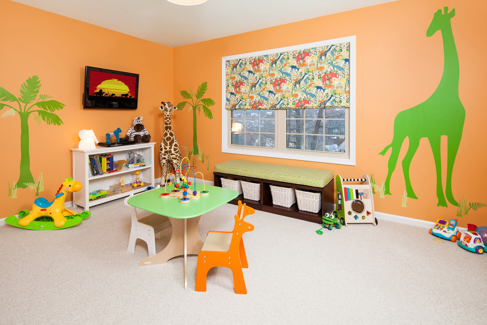 Photo of a contemporary kids' bedroom in Philadelphia.