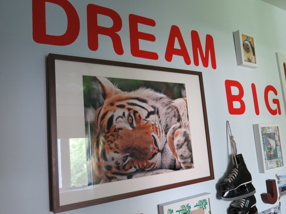 Idée de décoration pour une chambre d'enfant bohème.