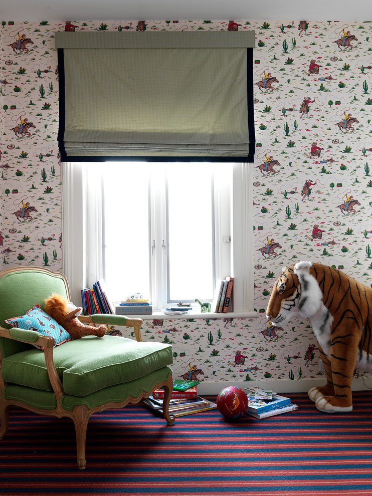 ニューヨークにあるトランジショナルスタイルのおしゃれな子供部屋の写真